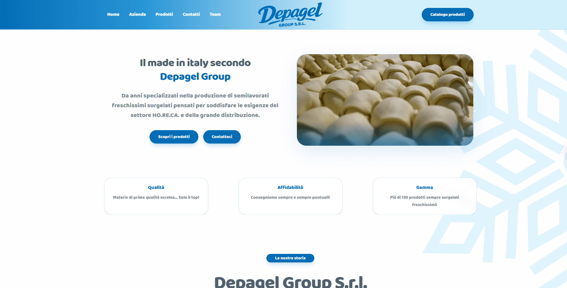 Screenshot del sito Depagel Group